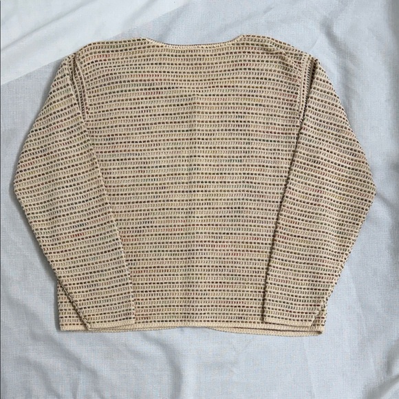 Vintage Reba Rose Knit Multicolored Cardigan Sweater 100 Percent Cotton - Picture 7 of 7